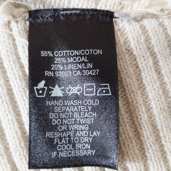 Nic + Zoe Courtyard Open Front Cardigan Linen Blend Small - Picture 5 of 9